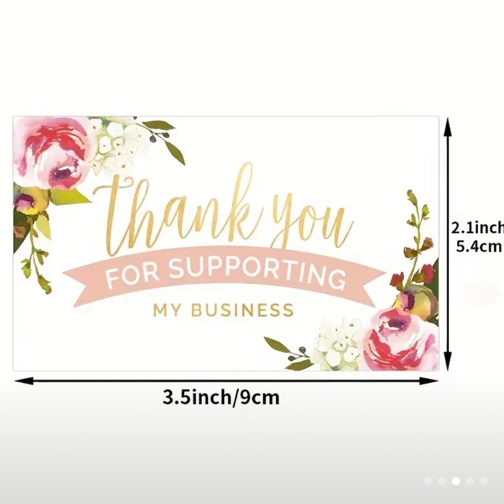 50 Cards Thank You For Supporting My Small Business Cards - Picture 6 of 8